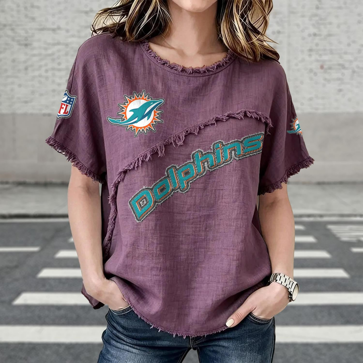 MIA x NFL Women’???s Vintage O-Neck 2905 DatND DVT