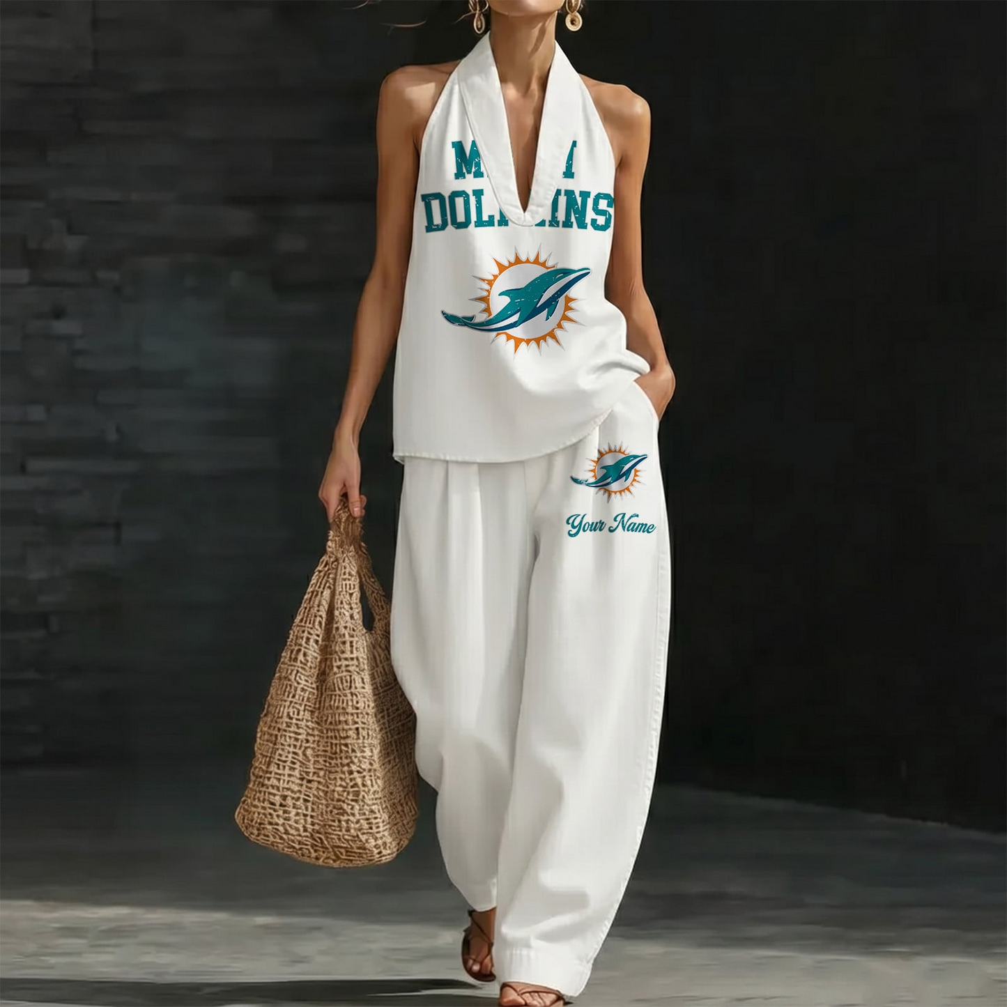 MIA x NFL Women's Vintage Washed Denim Suit DATND TANTD 030626