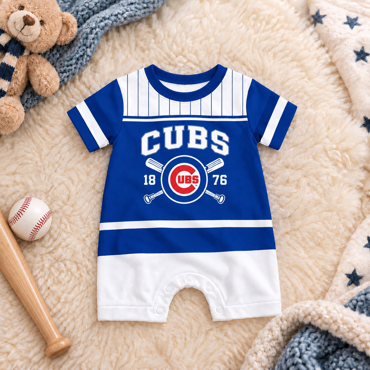 MLB x CHI Baseball Baby Romper