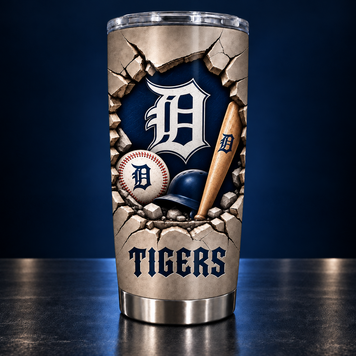 MLB x DET Football Tumbler
