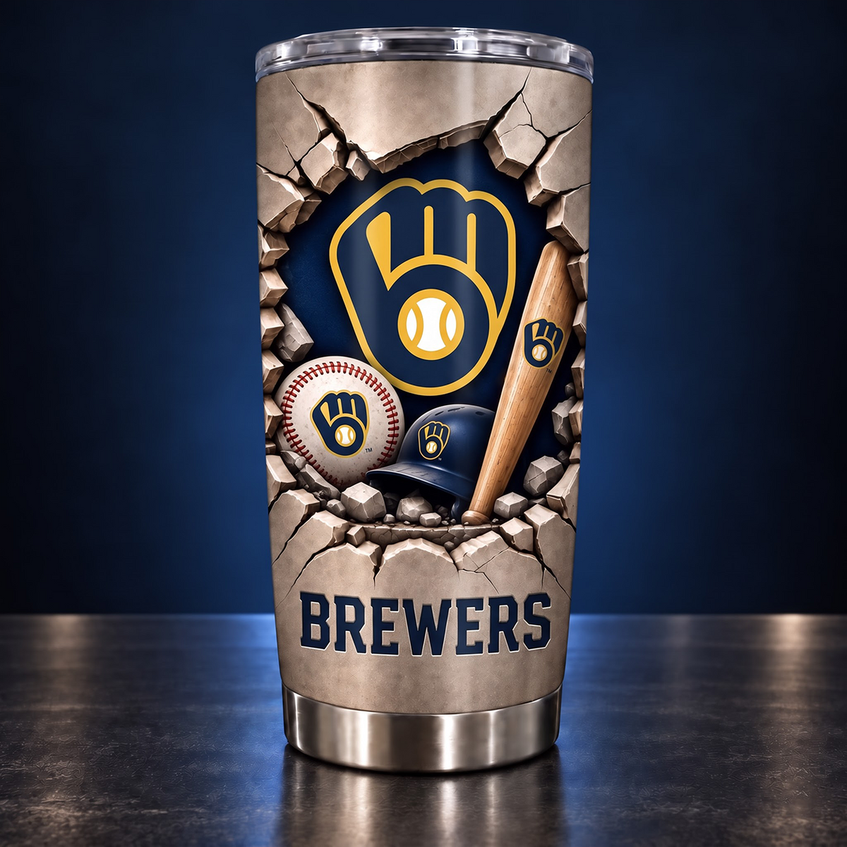 MLB x MIL Football Tumbler