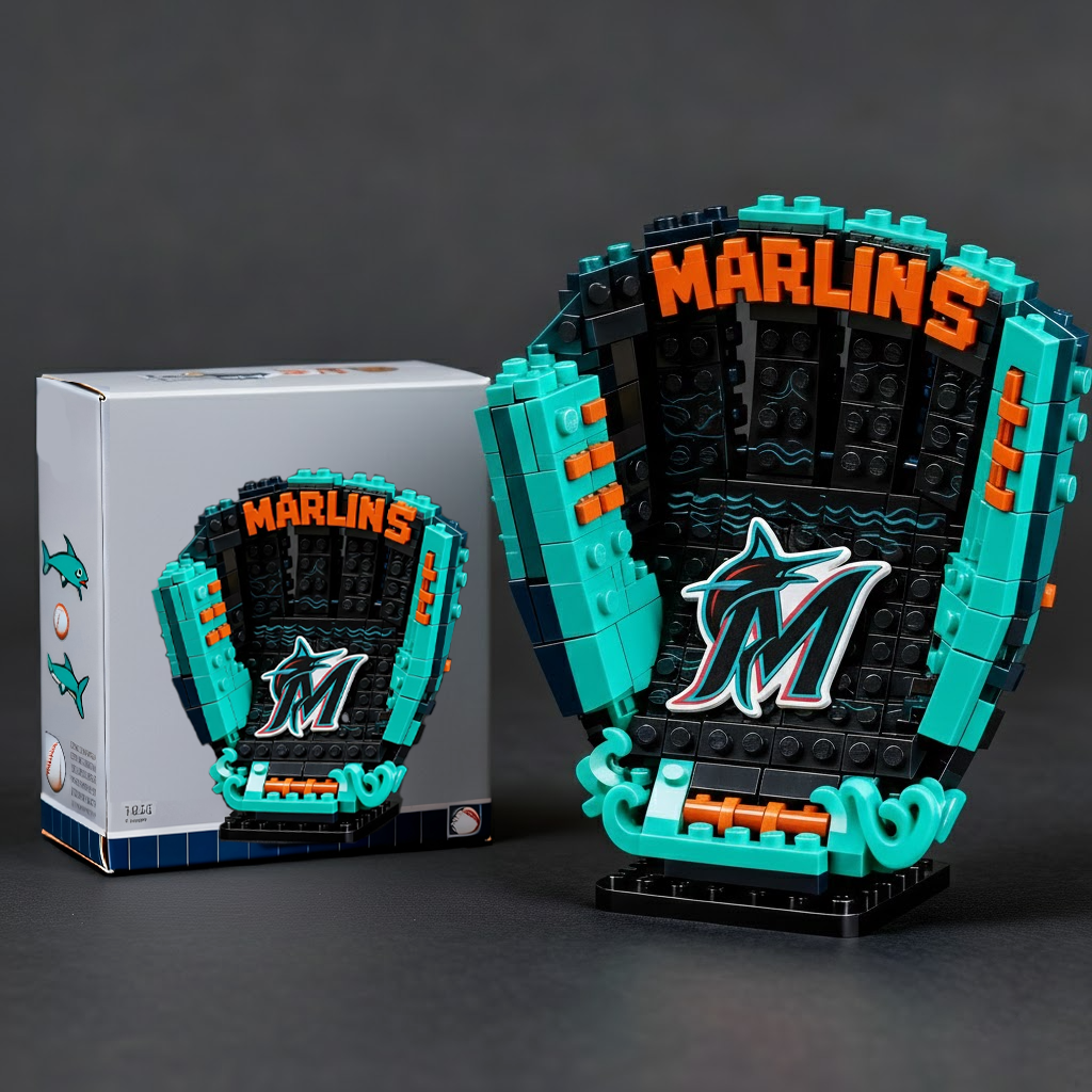 MM x MLB Teams Premium Baseball Glove Building Block Set