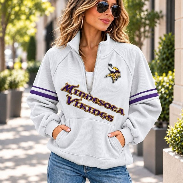MV x NFL Corduroy Half-Zip Sweatshirt