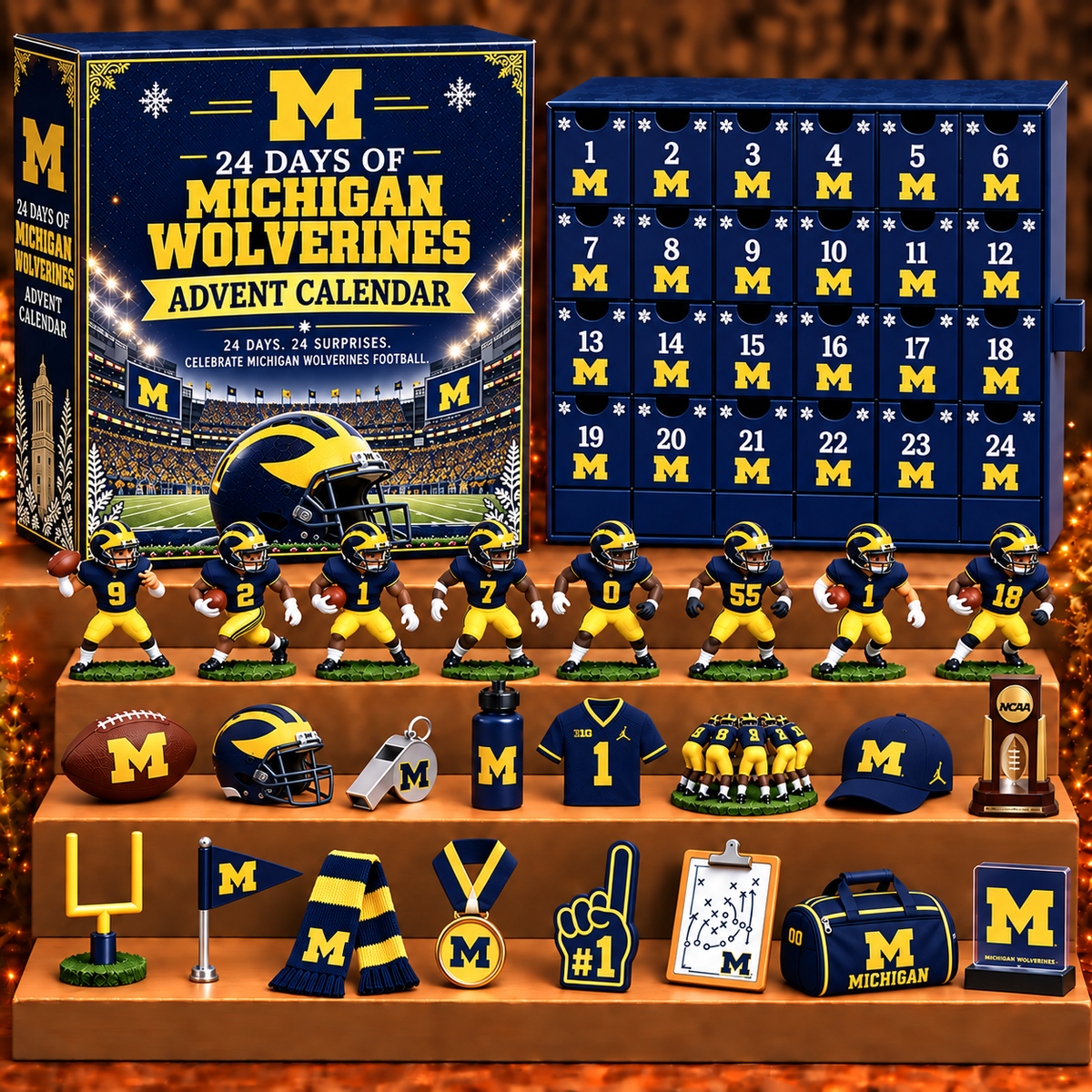MW x NCAA Personalized 24 Days Of American Football Advent Calendar Blink Box