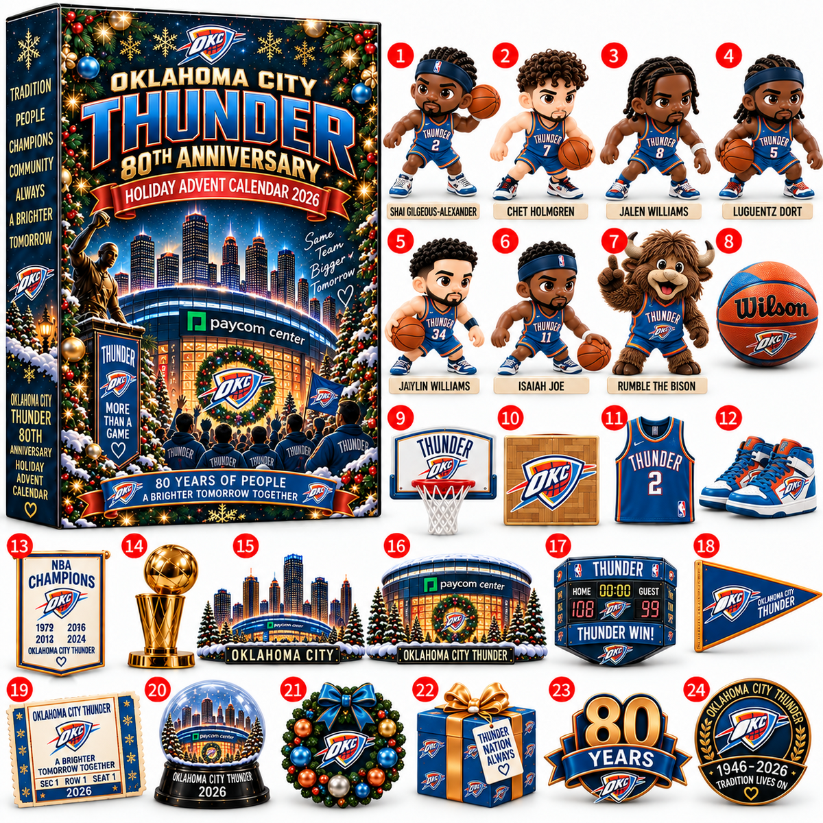 NBA x OKC Christmas 2026 Advent Calendar