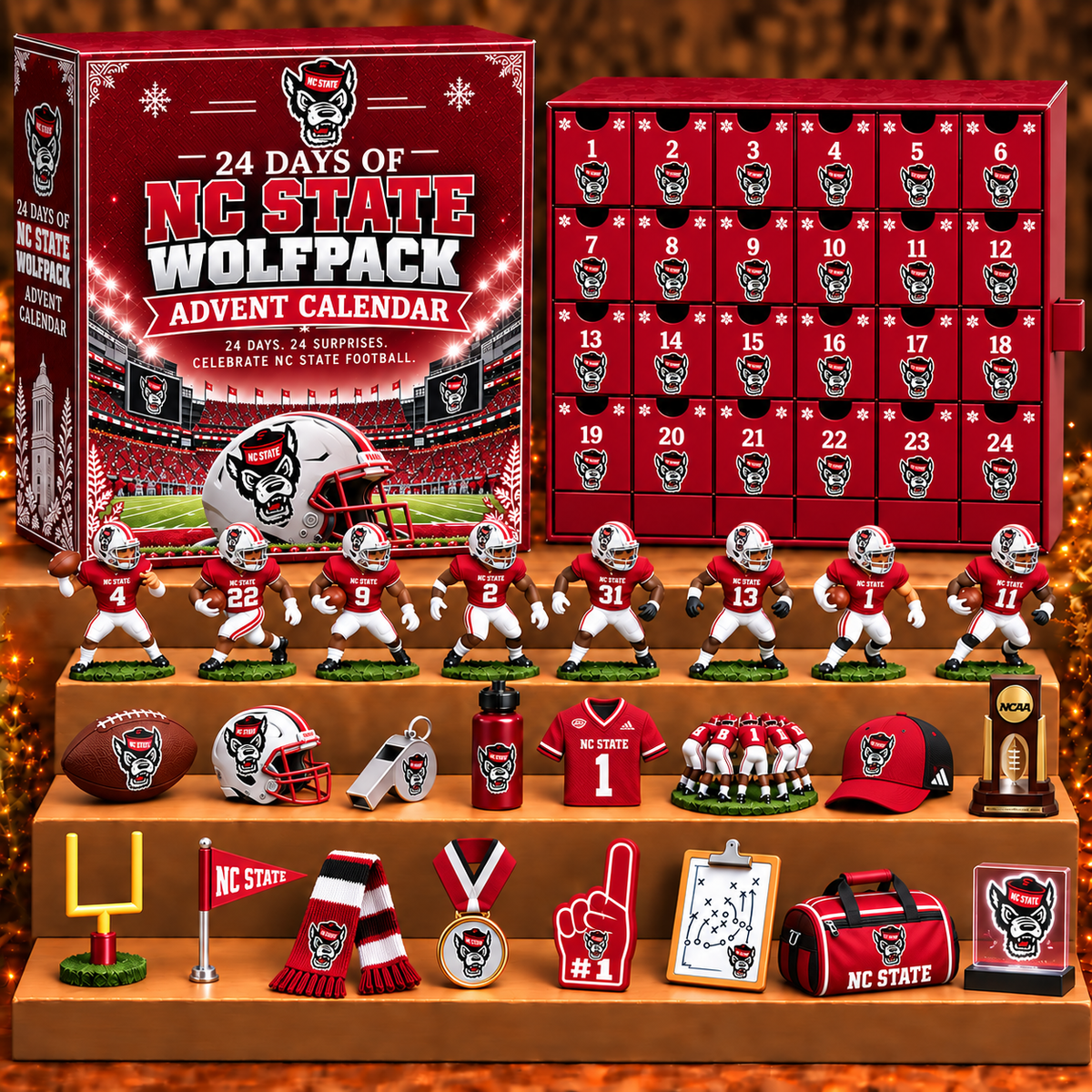 NCSW x NCAA Personalized 24 Days Of American Football Advent Calendar Blink Box