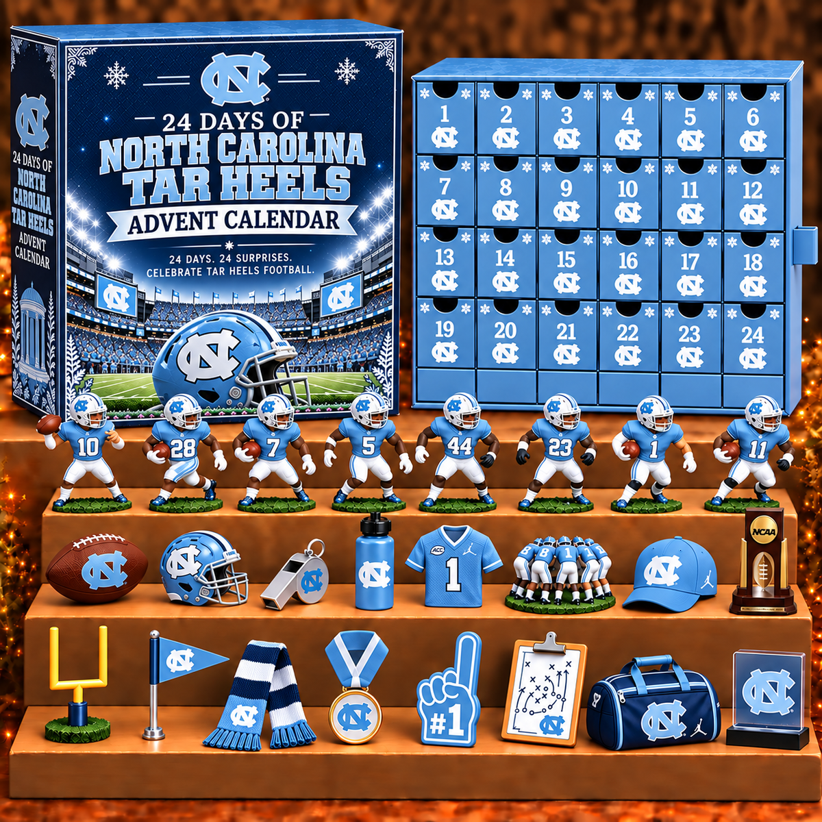 NCTH x NCAA Personalized 24 Days Of American Football Advent Calendar Blink Box