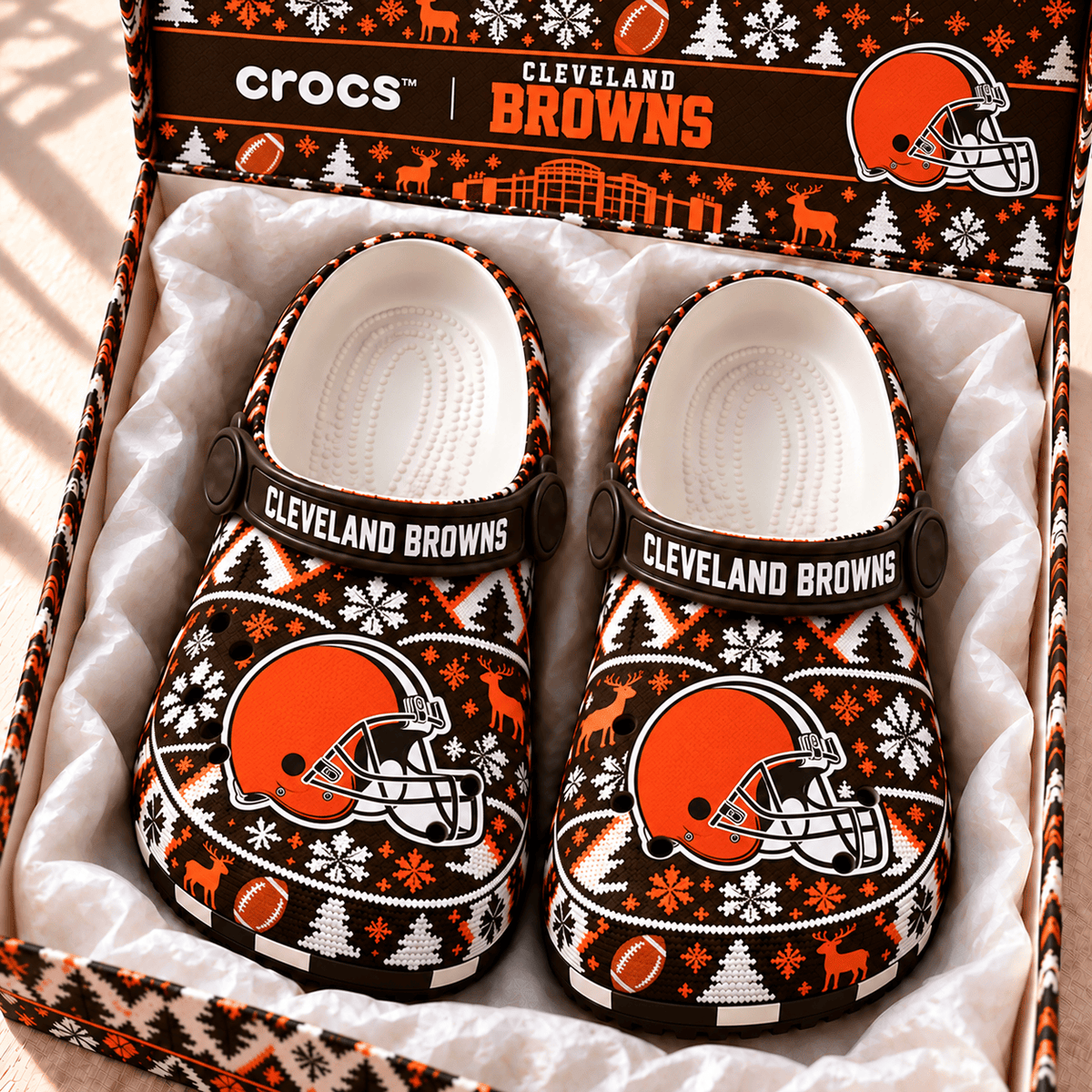 NFL x CLE Christmas Crocs