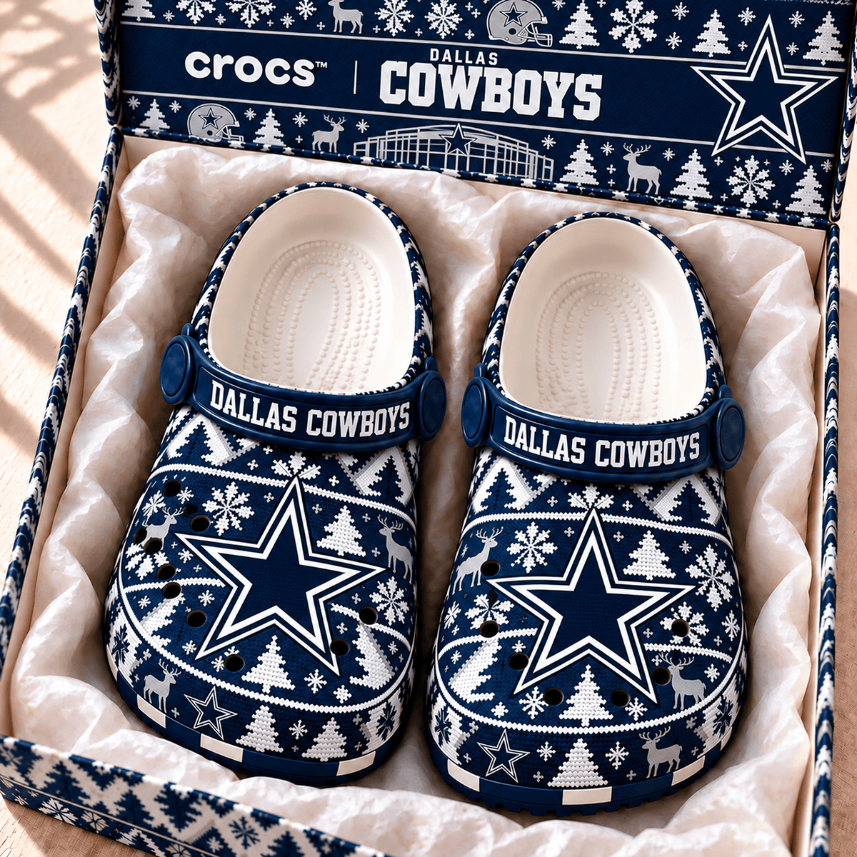 NFL x DAL Christmas Crocs