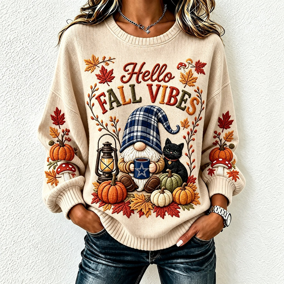 NFL x DAL Gnome Fall Vibes Sweatshirt