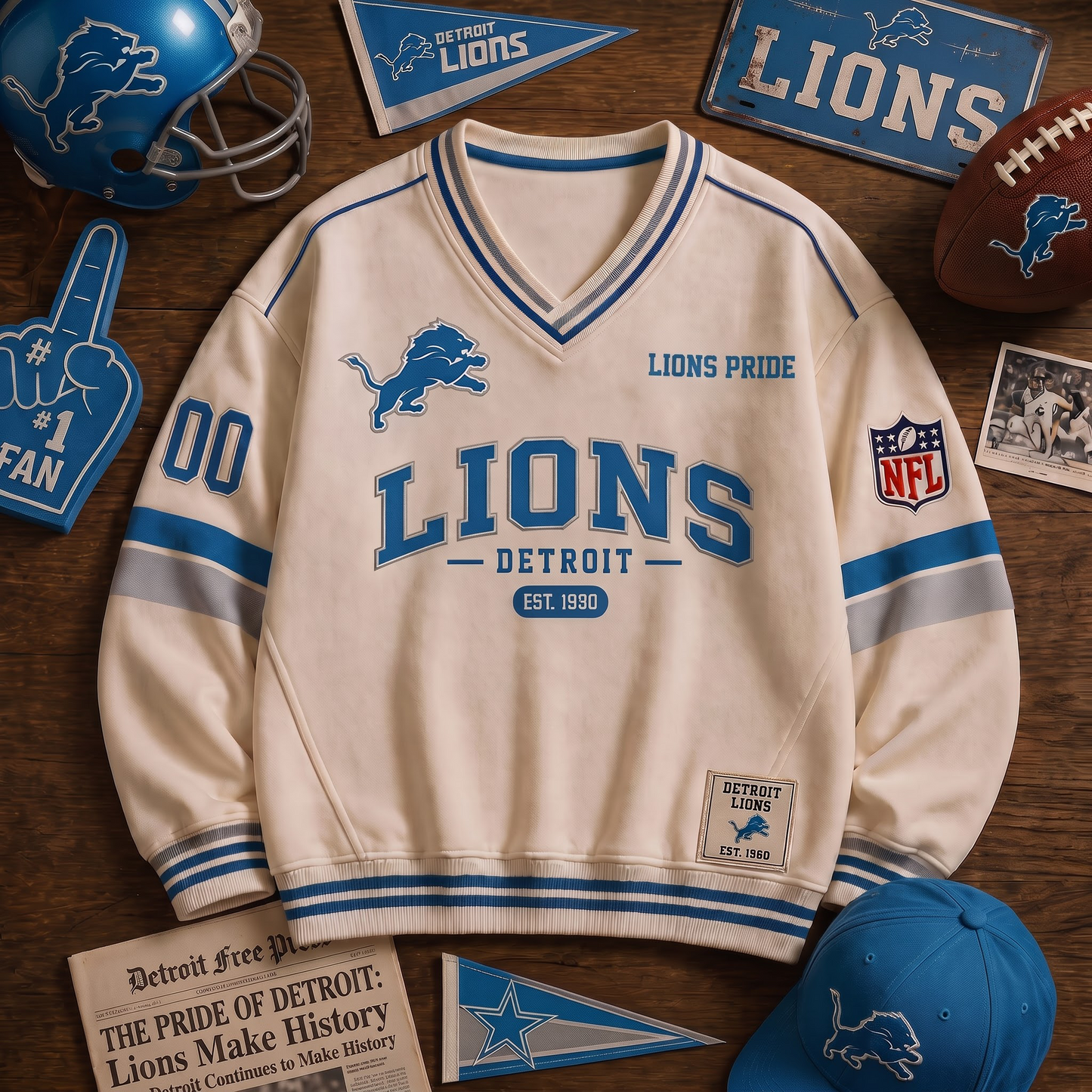 NFL x DET Ivy League Sweater