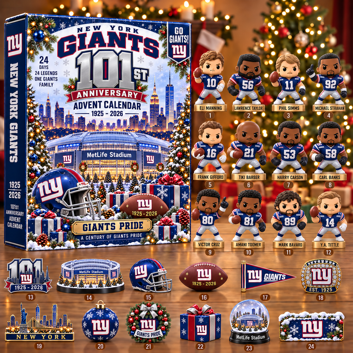 NFL x NYG 24 Days 2026 Anniversary Advent Calendar Blind Box