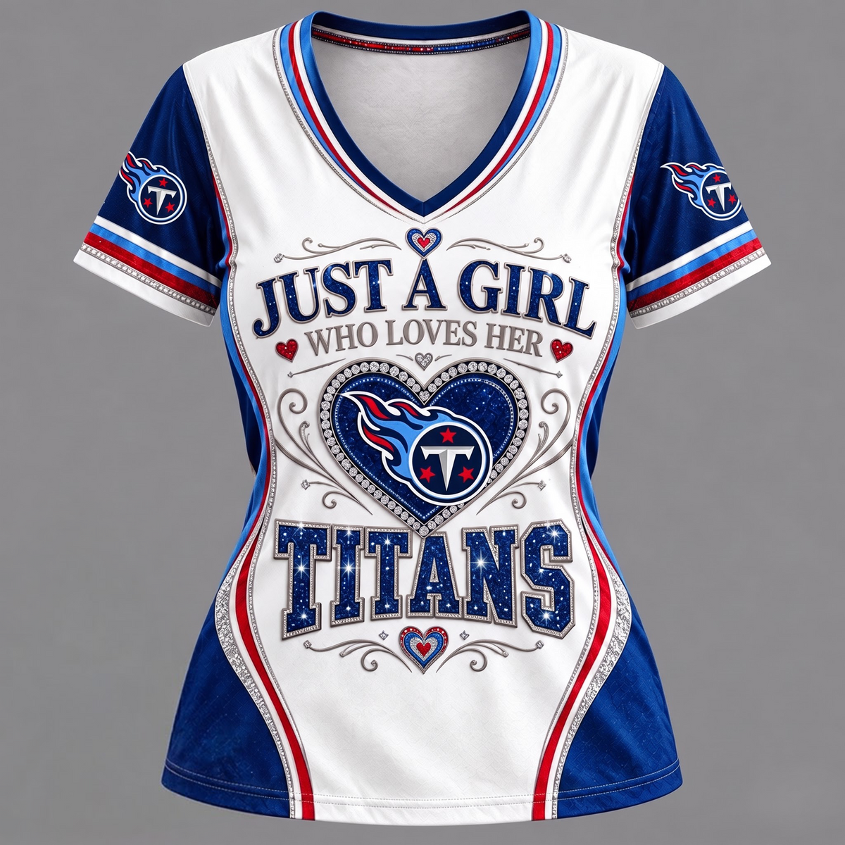NFL x TEN Just A Girl V-Neck Shirt