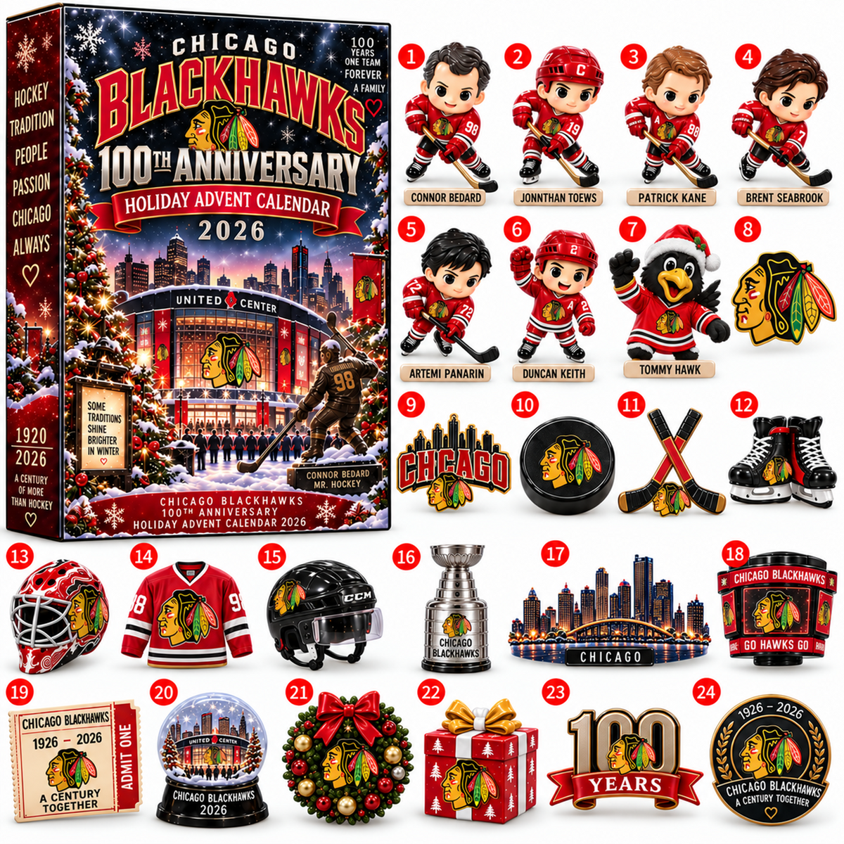 NHL x CHI Christmas V3 Advent Calendar Blind Box