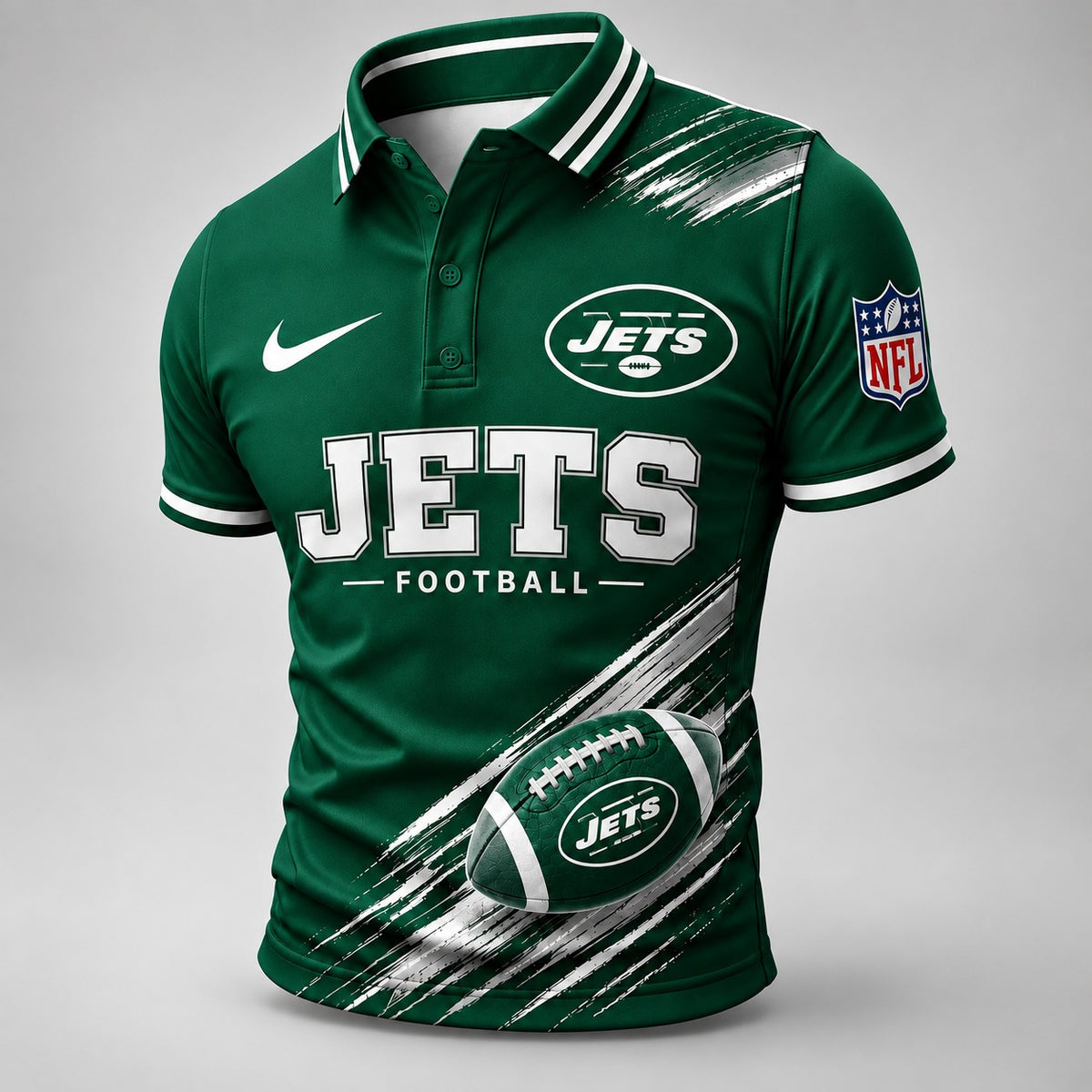 NYJ Premium NFL Dynamic Gridiron Style Polo