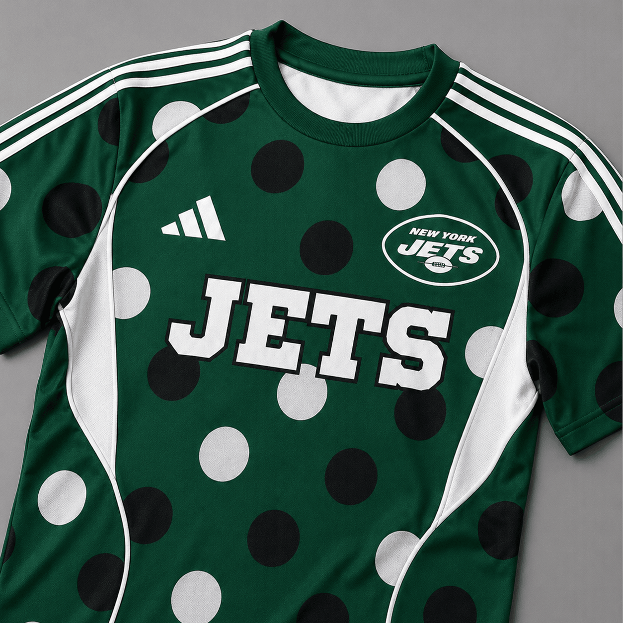 NYJ Premium NFL Game Day Polka Dot Sports Jersey Shirt