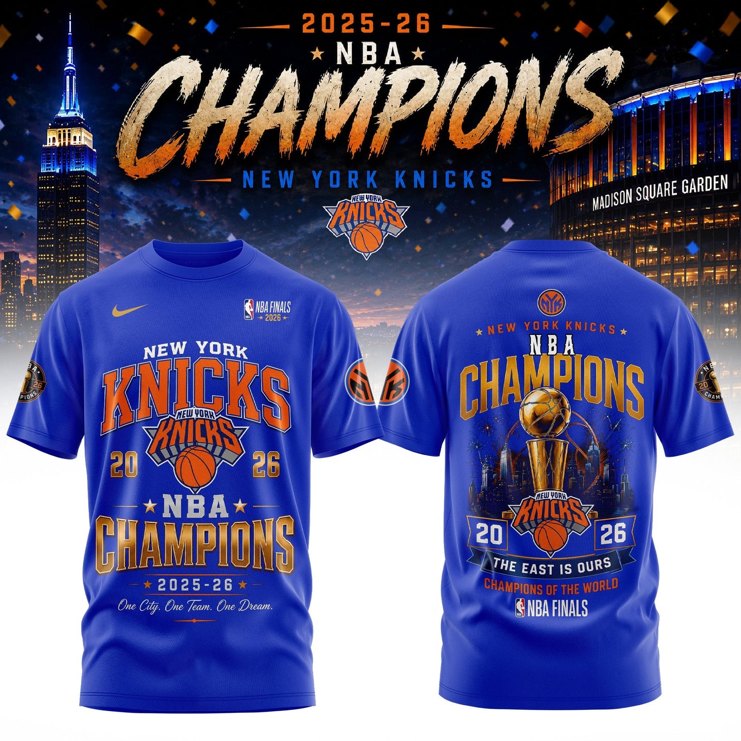 NYK x NBA Finals Champions Luxury V7 Shirt 150626