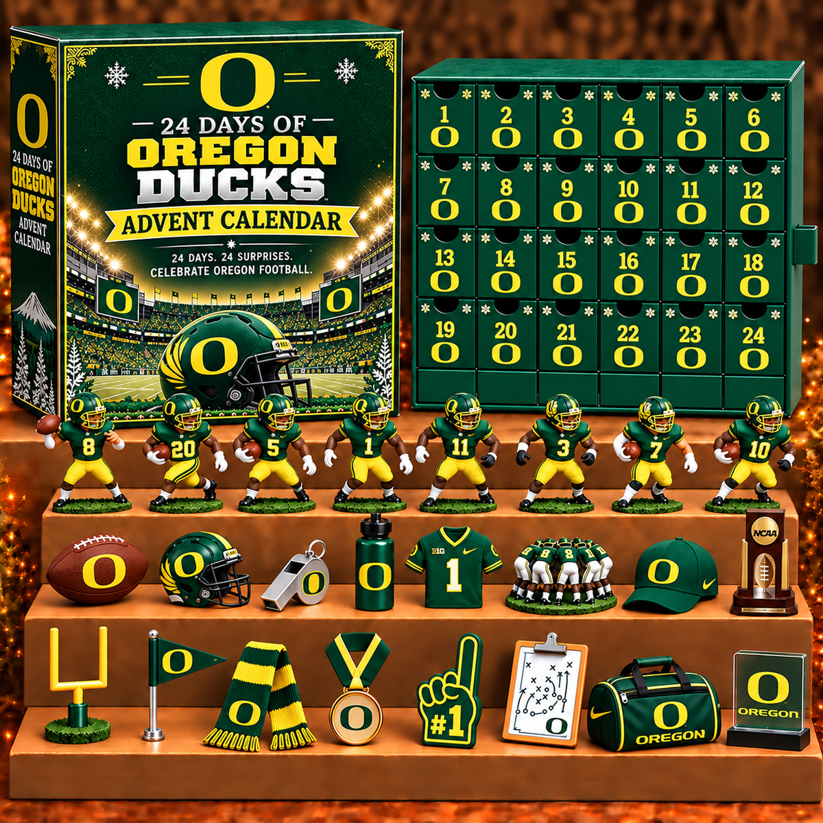 OD x NCAA Personalized 24 Days Of American Football Advent Calendar Blink Box