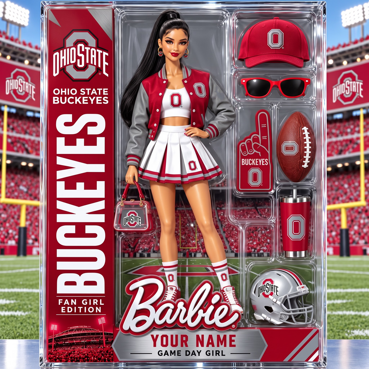 PREMIUM NCAA X OSB EXCLUSIVE BARBIE PERSONALIZED Acrylic Block Plaque Gifts For Fan - Limited Edition