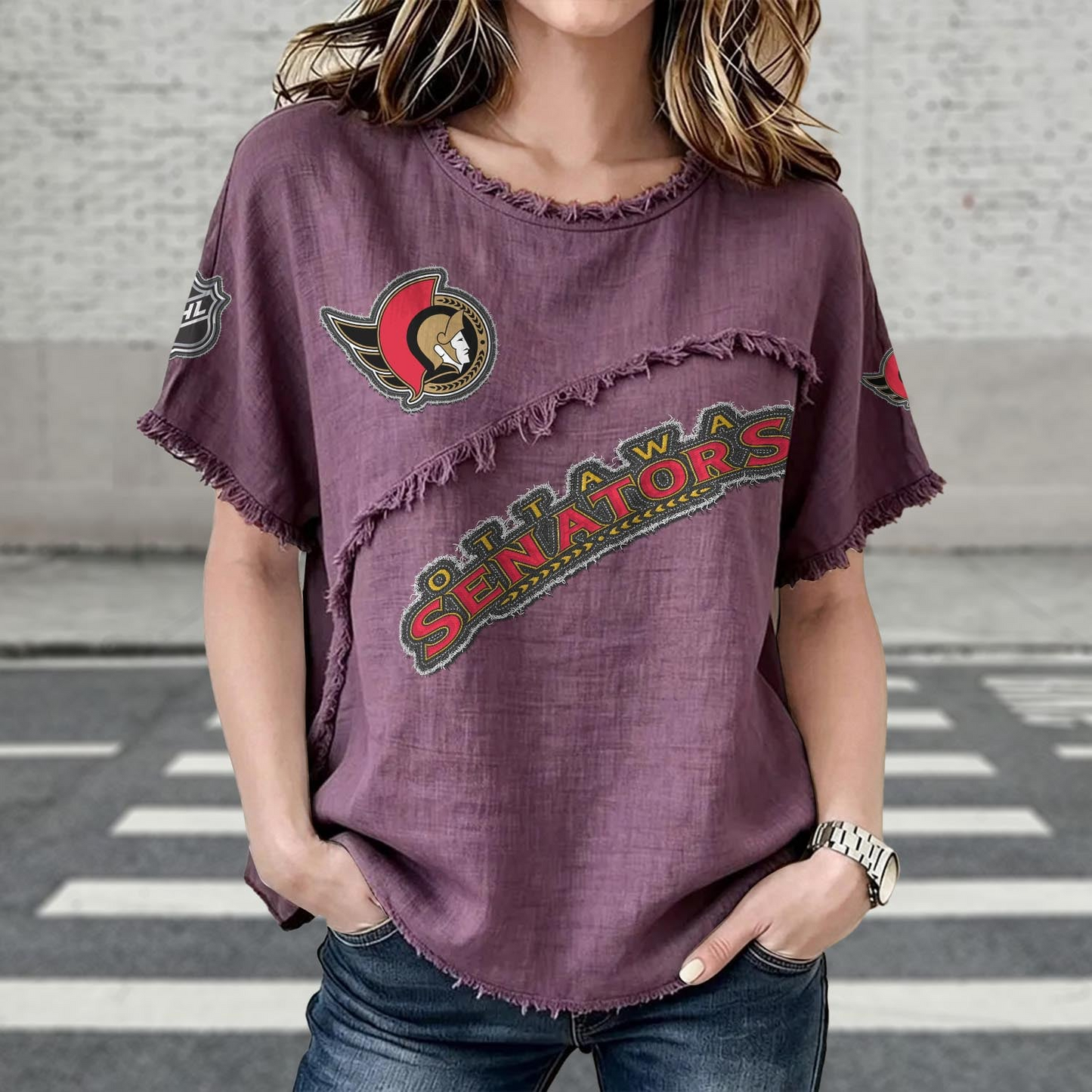 OTT x NHL Women’???s Vintage O-Neck 2905 DatND DVT