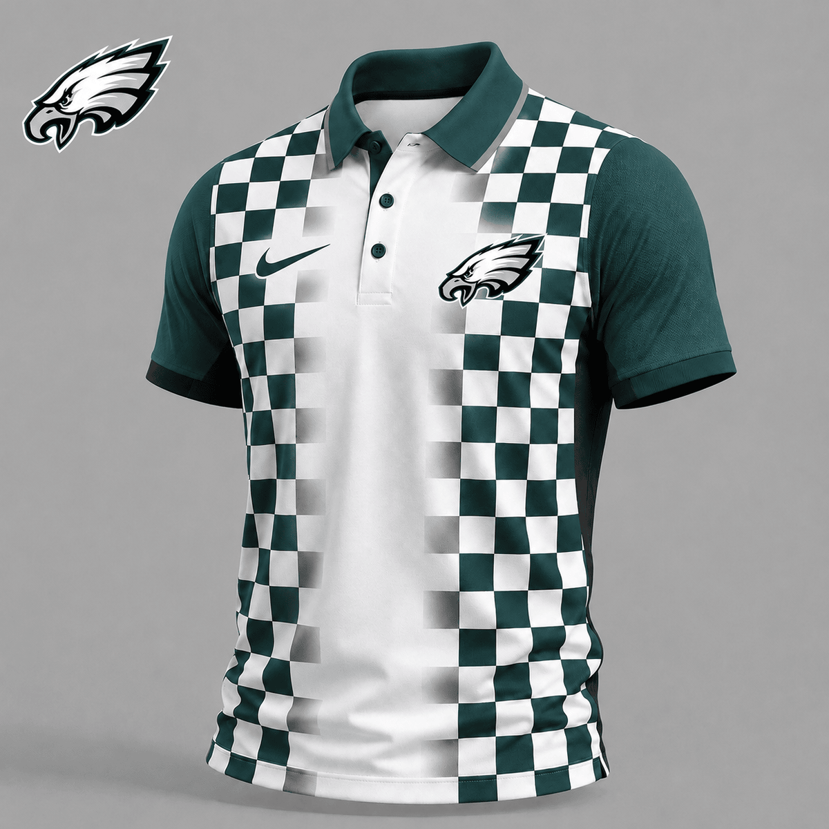 PE Premium NFL Checkered Fade Polo Shirt
