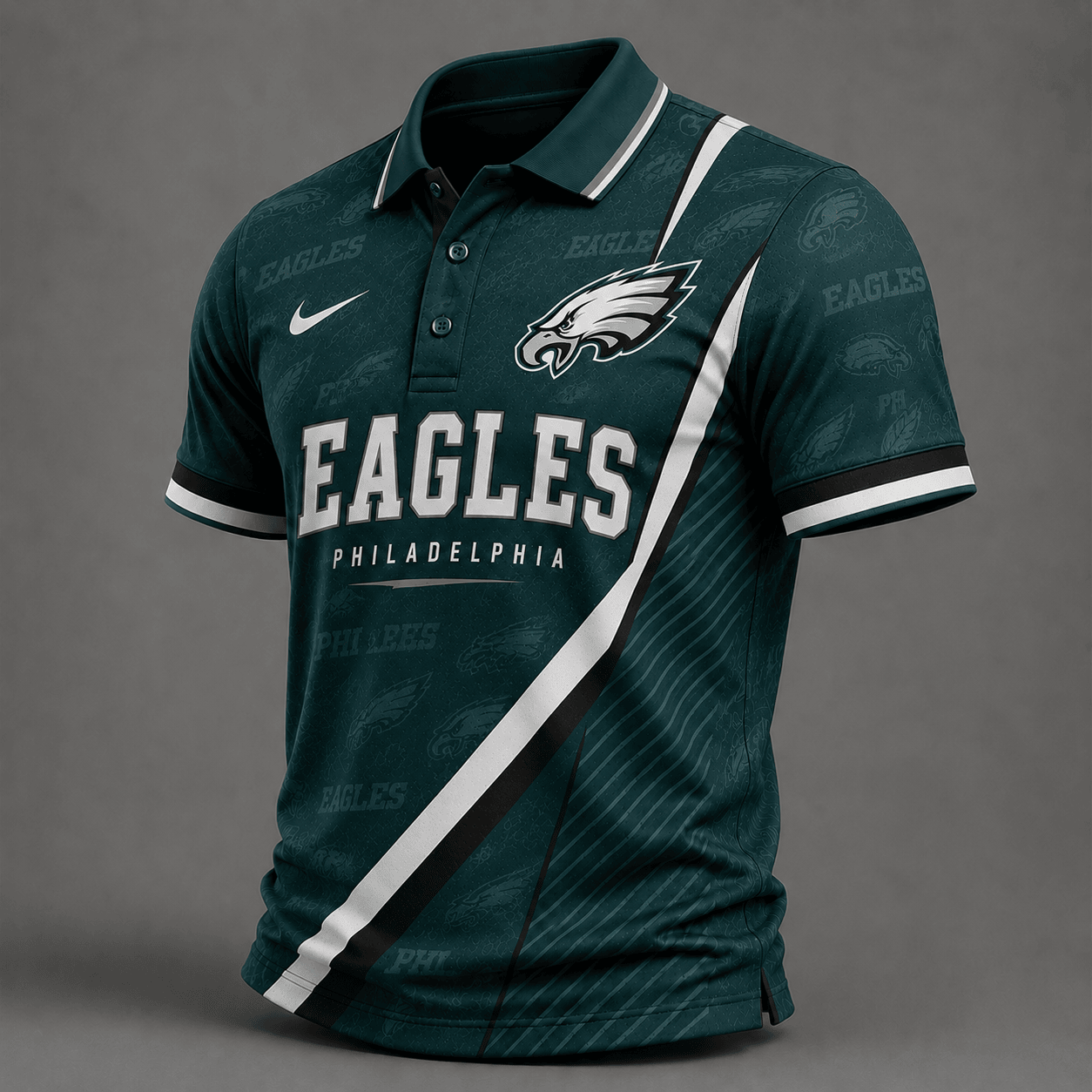 PE Premium NFL Diagonal Stripe Polo Shirt