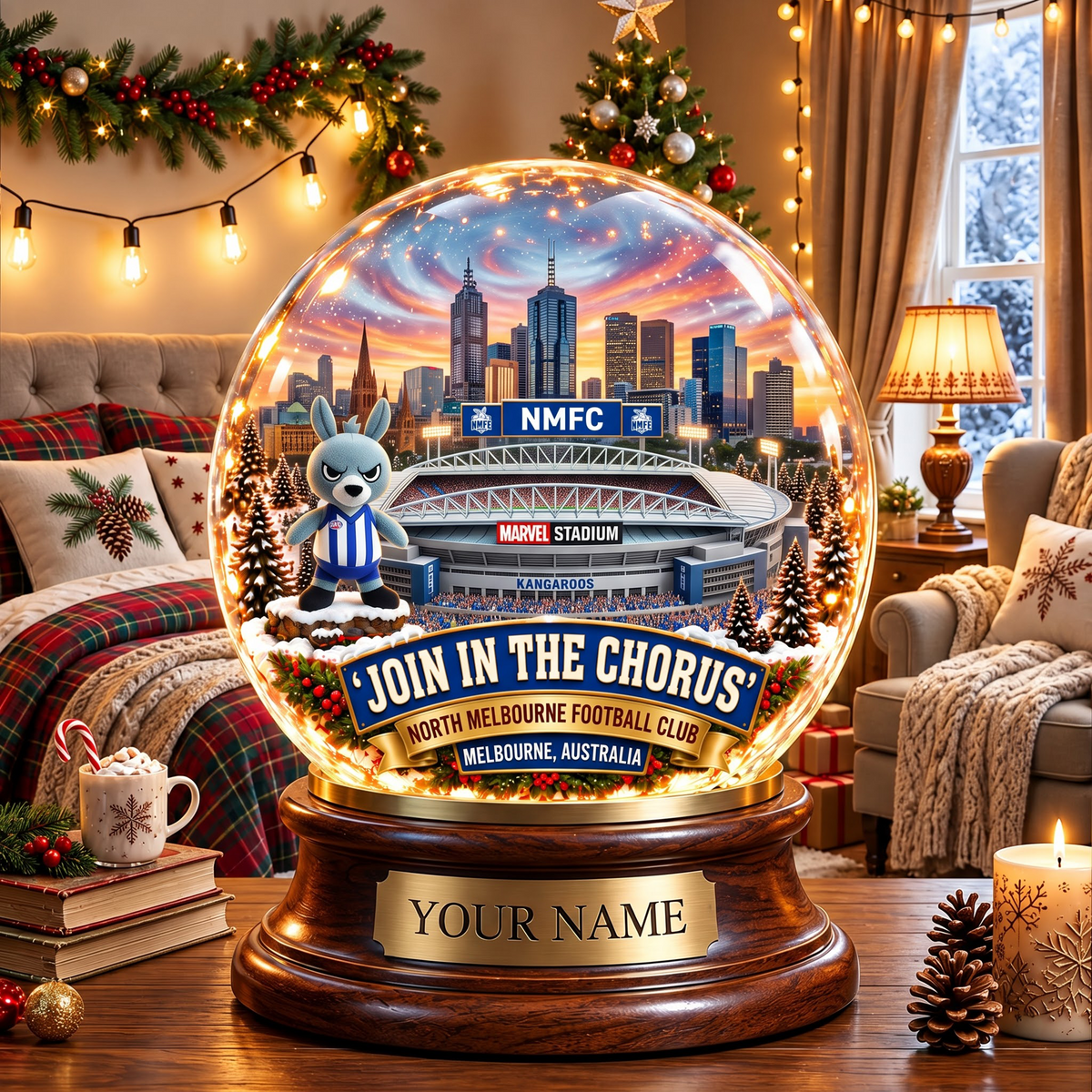 PREMIUM AFL NM DELUXE PERSONALIZED Crystal Ball Night Light For FanLIMITED EDITION
