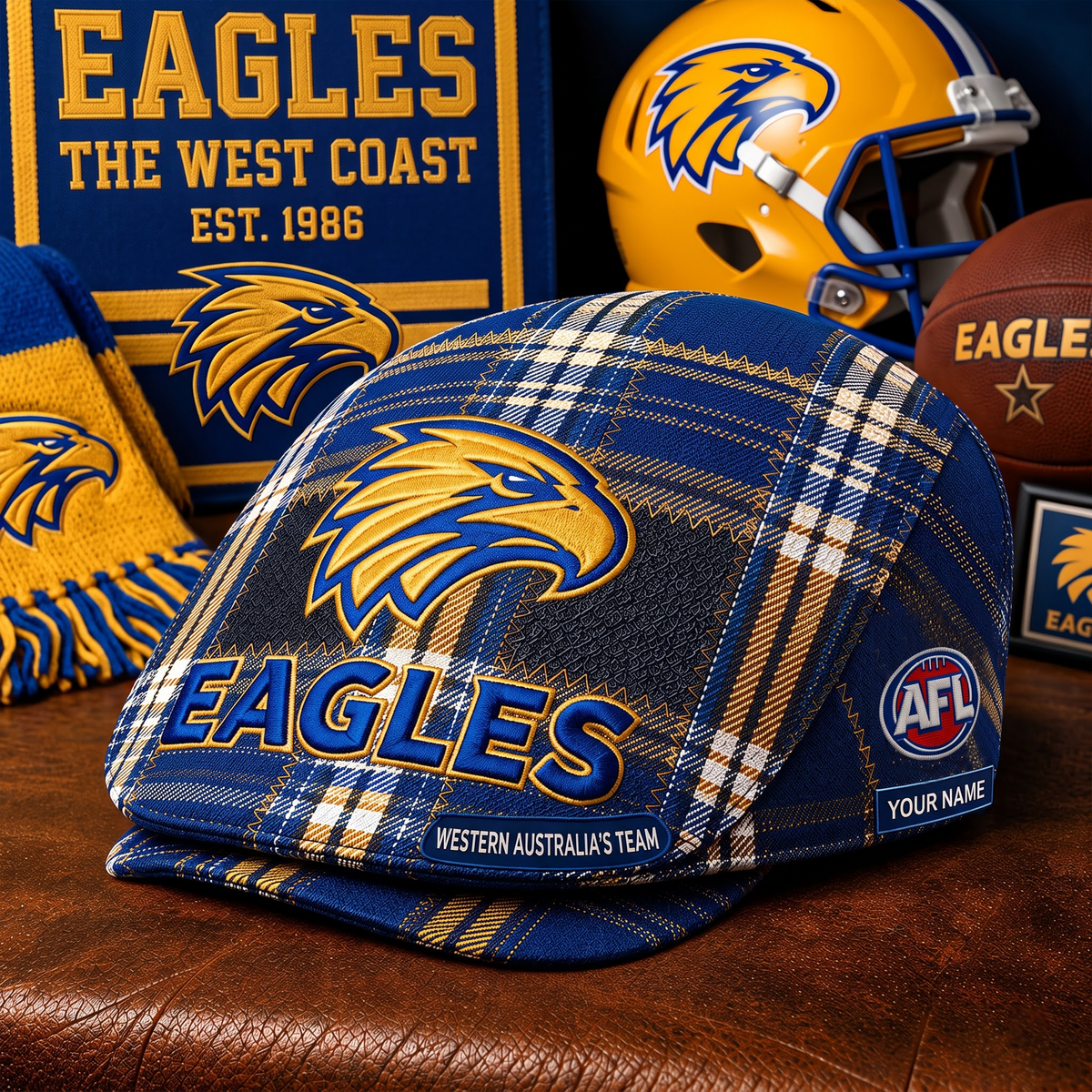 PREMIUM AFL X EAG EXCLUSIVE CLASSIC JEFF CAP PERSONALIZED LIMITED EDITION