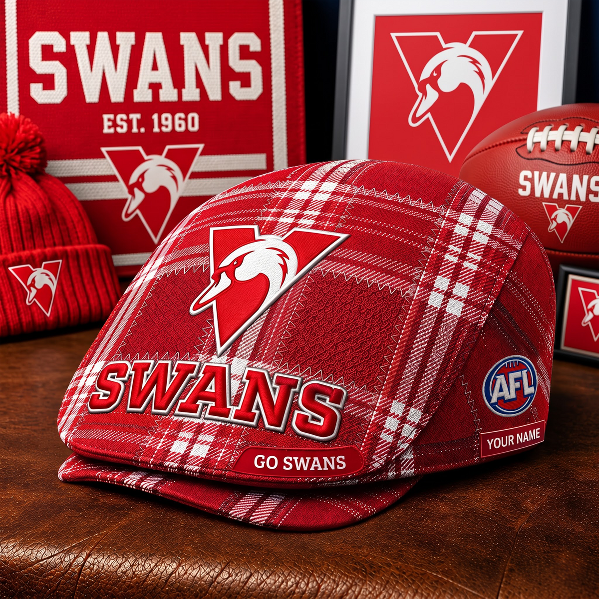 PREMIUM AFL X SWA EXCLUSIVE CLASSIC JEFF CAP PERSONALIZED LIMITED EDITION