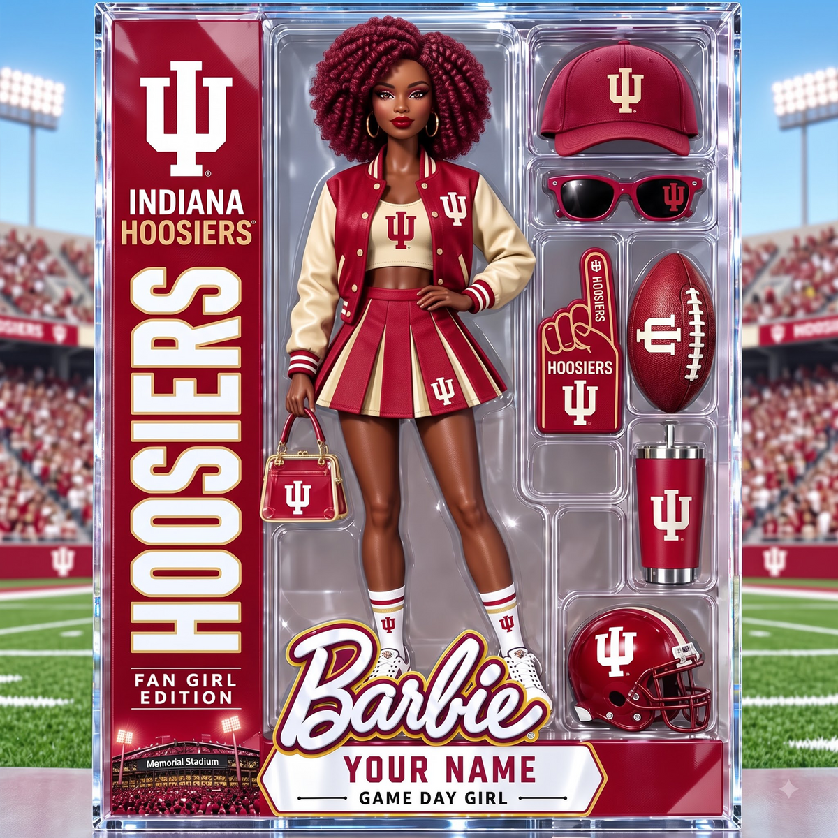 PREMIUM NCAA X IH EXCLUSIVE BARBIE PERSONALIZED Acrylic Block Plaque Gifts For Fan - Limited Edition