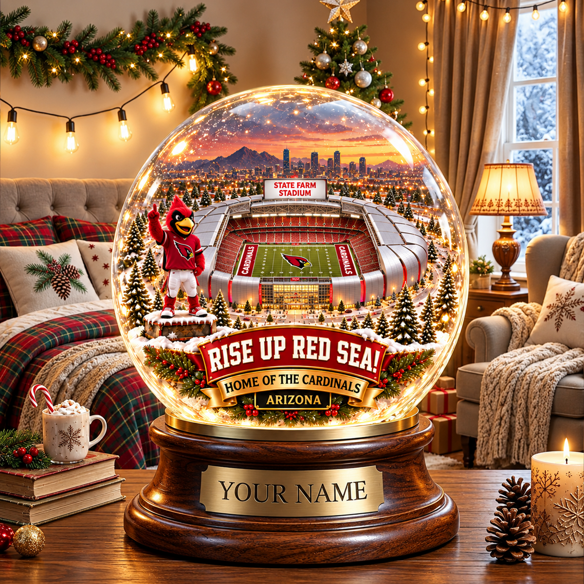 PREMIUM NFL X AC DELUXE PERSONALIZED Crystal Ball Night Light For FanLIMITED EDITION