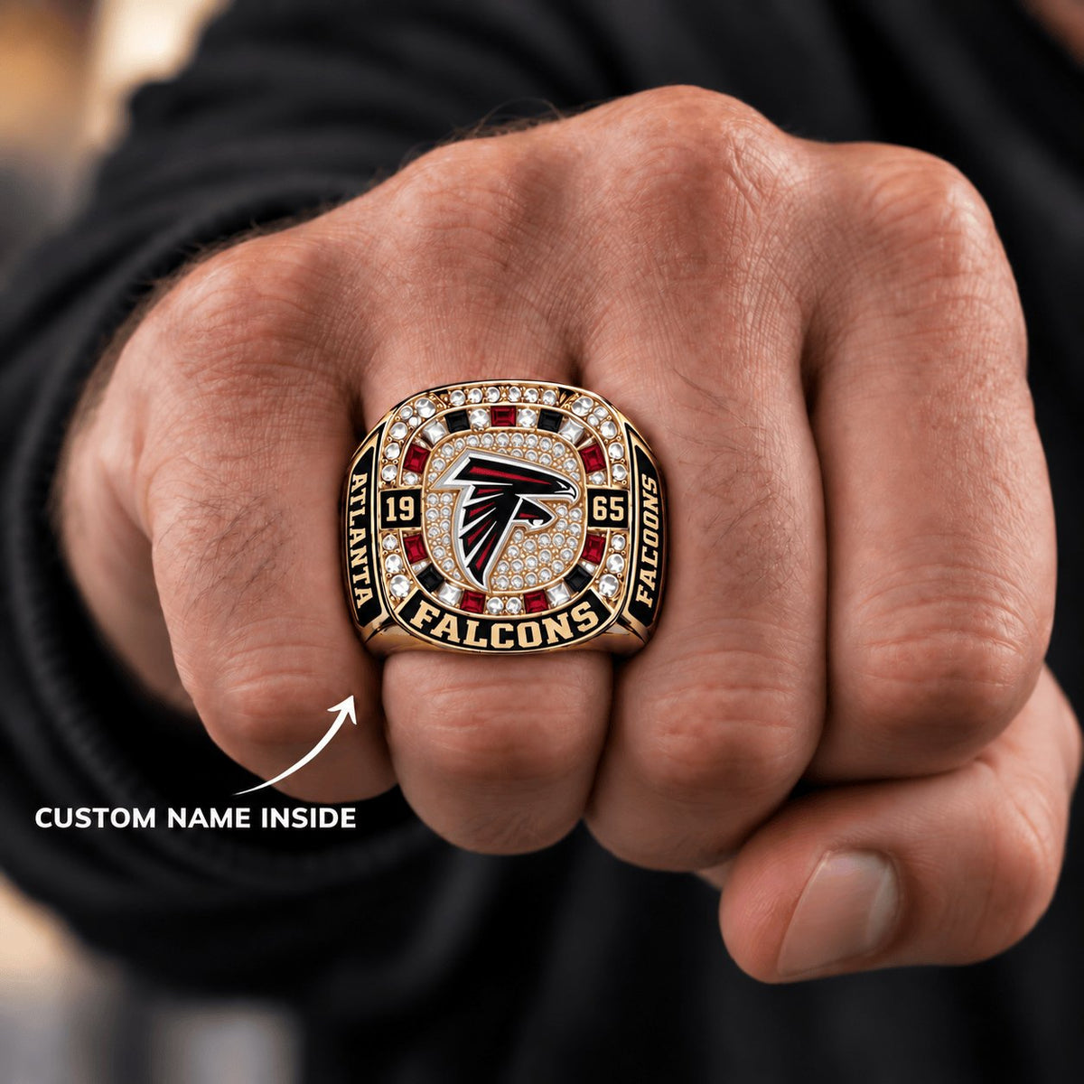 PREMIUM NFL X ATL DELUXURY Men Ring Custom Name For Fan