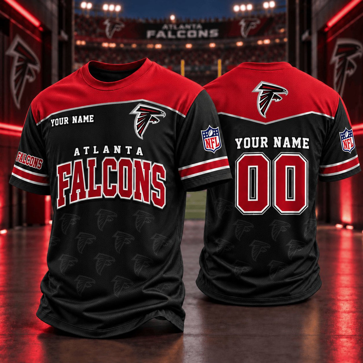 PREMIUM NFL X ATL EXCLUSIVE PERSONALIZED CREW SHIRT FOR FAN