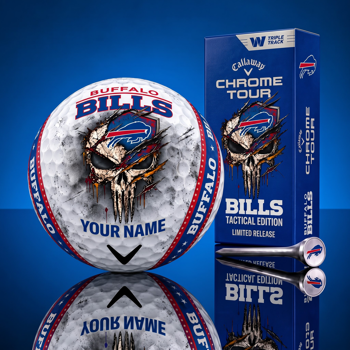 PREMIUM NFL X BB EXCLUSIVE PUNISHER GOLF BALL CUSTOMIZE LIMITED EDITION