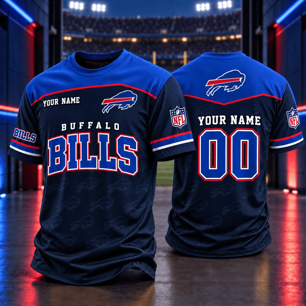 PREMIUM NFL X BUF EXCLUSIVE PERSONALIZED CREW SHIRT FOR FAN