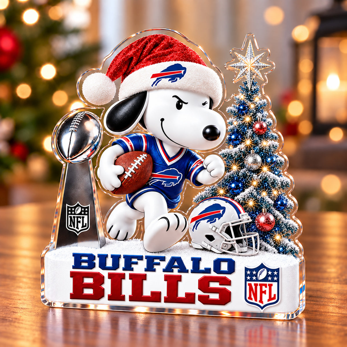 PREMIUM NFL X BUF EXCLUSIVE SNOOPY ACRYLIC BLOCK PLANQUE LIMITED EDITION