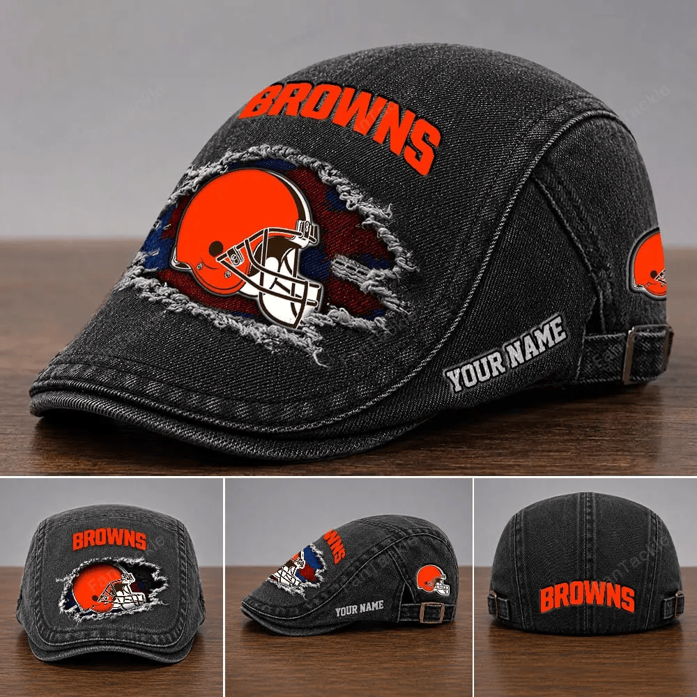 PREMIUM NFL X CLE Casual Adjustable Newsboy Cap