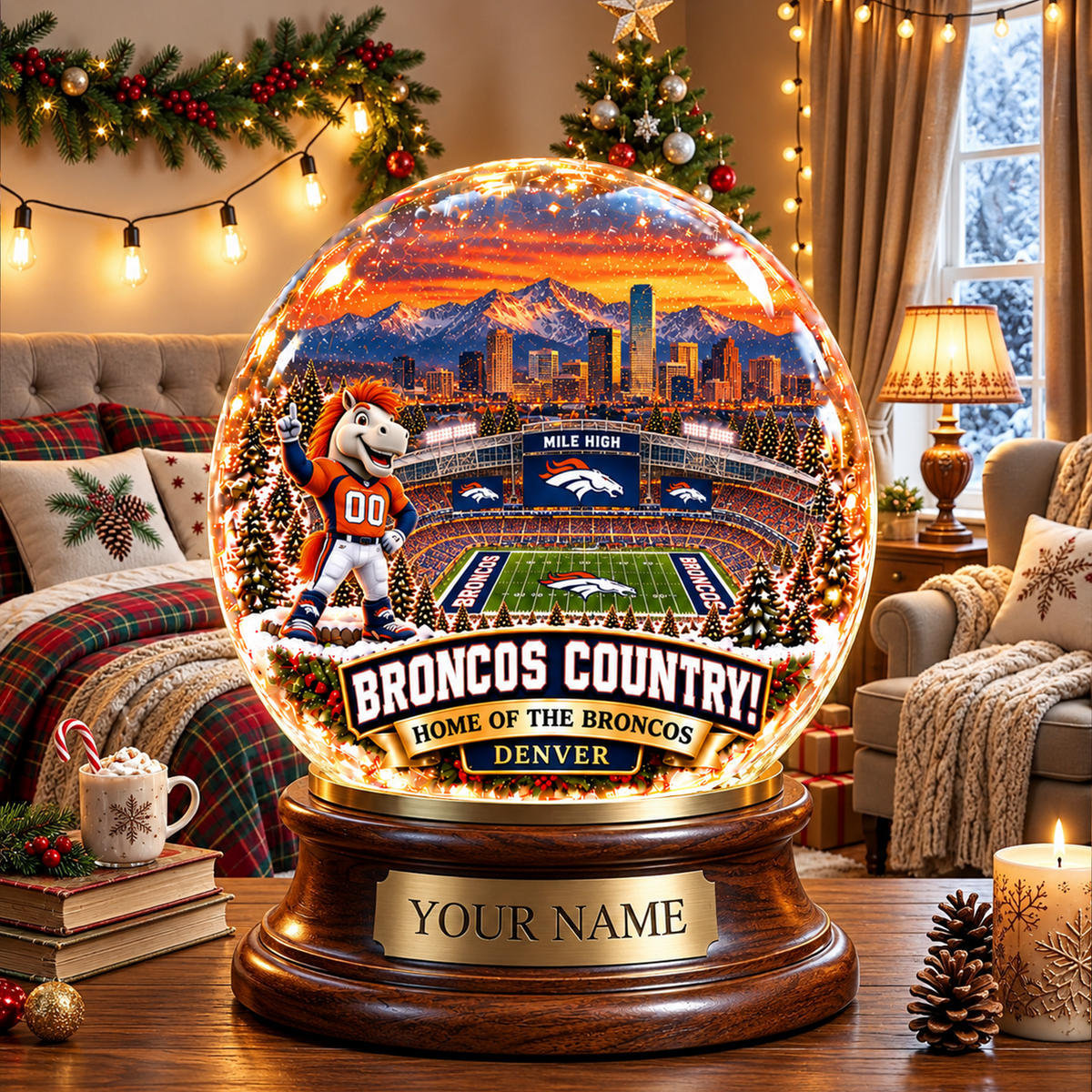 PREMIUM NFL X DB DELUXE PERSONALIZED Crystal Ball Night Light For FanLIMITED EDITION