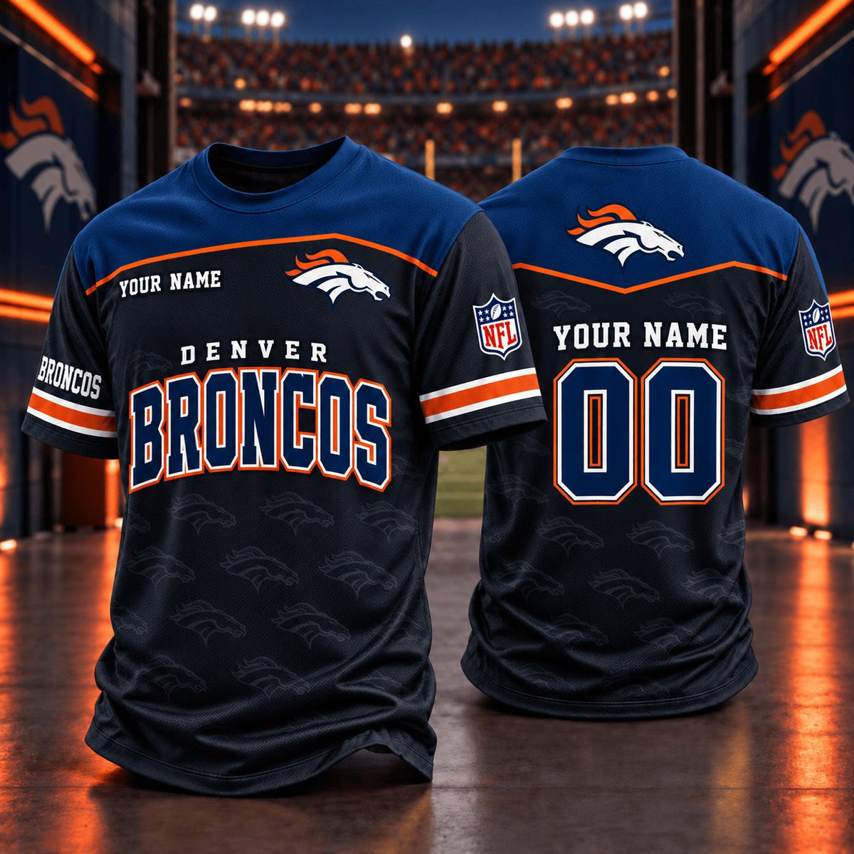 PREMIUM NFL X DEN EXCLUSIVE PERSONALIZED CREW SHIRT FOR FAN