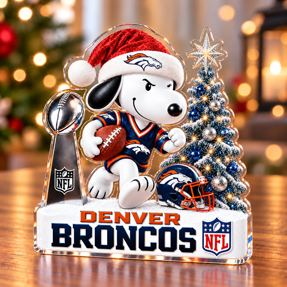 PREMIUM NFL X DEN EXCLUSIVE SNOOPY ACRYLIC BLOCK PLANQUE LIMITED EDITION