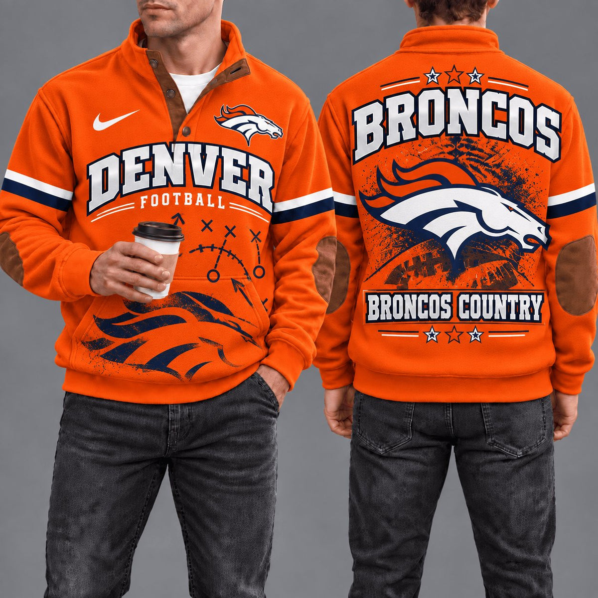 PREMIUM NFL X DEN EXCLUSIVE Snap-neck Pullover Shirt Limited Edition