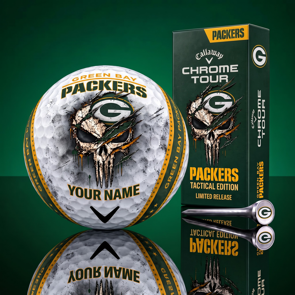 PREMIUM NFL X GBP EXCLUSIVE PUNISHER GOLF BALL CUSTOMIZE LIMITED EDITION