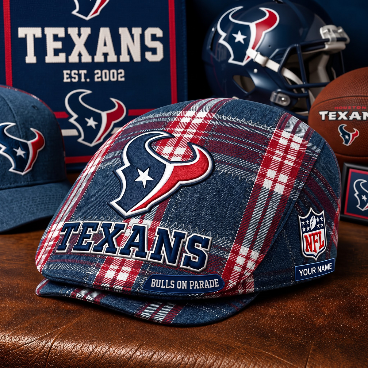 PREMIUM NFL X HT EXCLUSIVE CLASSIC JEFF CAP PERSONALIZED LIMITED EDITION