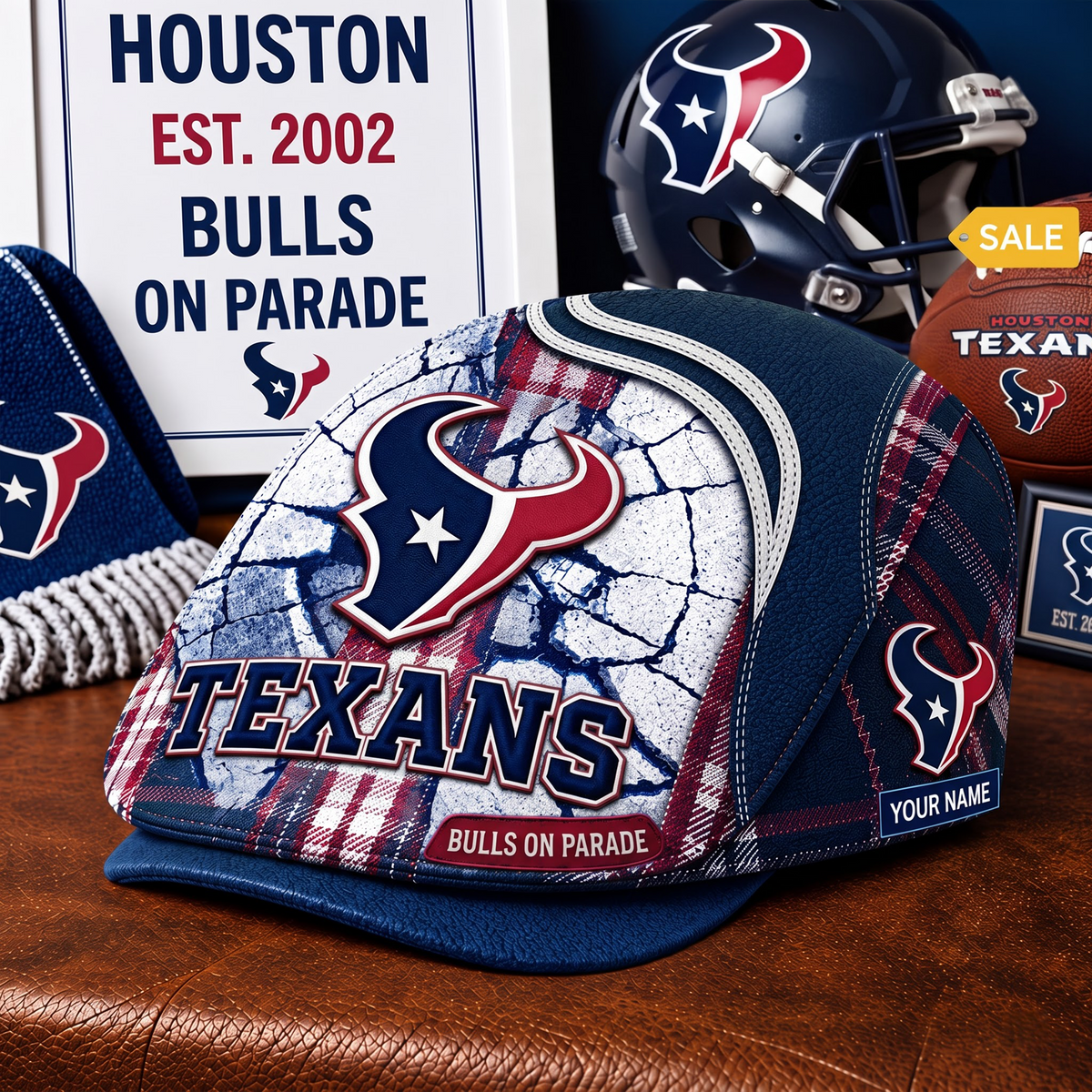 PREMIUM NFL X HT EXCLUSIVE PERSONALIZED JEFF CAP V3 LIMITED EDITION