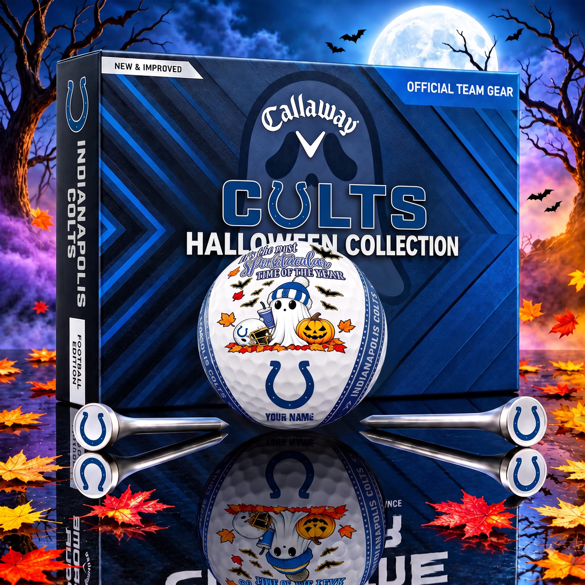 PREMIUM NFL X IC EXCLUSIVE SPOOKY NIGHT PERSONALIZED GOLF BALL COLLECTION LIMITED EDITION