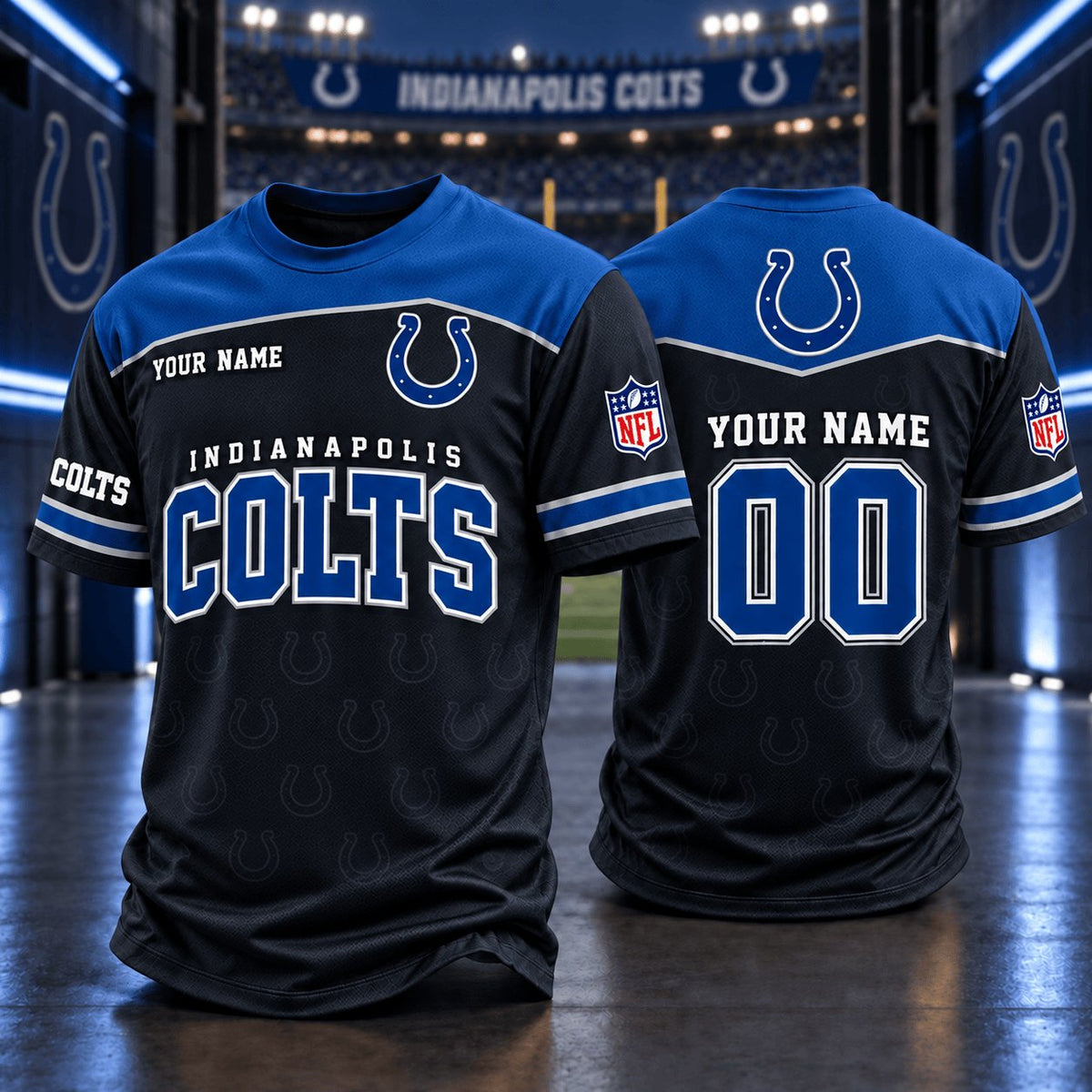 PREMIUM NFL X IND EXCLUSIVE PERSONALIZED CREW SHIRT FOR FAN
