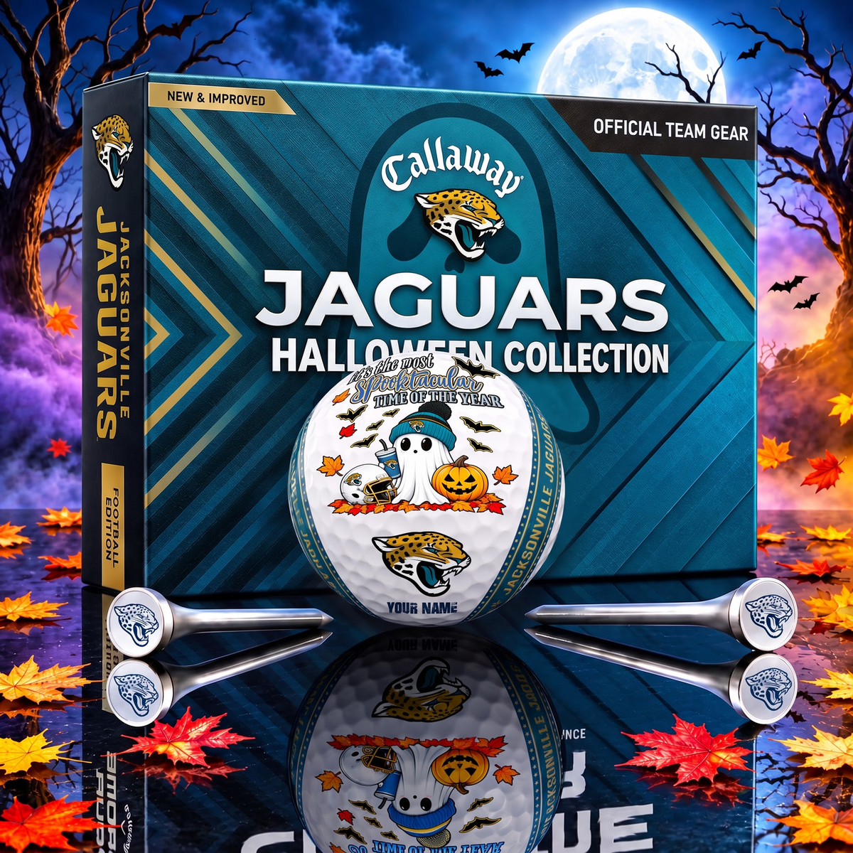 PREMIUM NFL X JJ EXCLUSIVE SPOOKY NIGHT PERSONALIZED GOLF BALL COLLECTION LIMITED EDITION