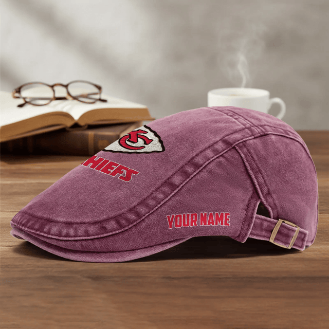 PREMIUM NFL X KCC EXCLUSIVE CLASSIC l Adjustable Newsboy Cap