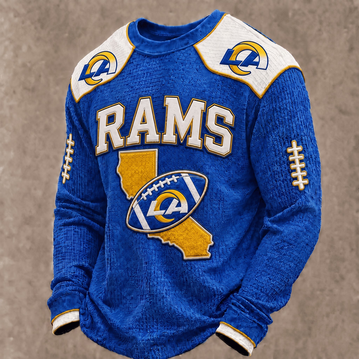 PREMIUM NFL X LAR The Gridiron Luxe Waffle Sweatshirt Limited Edition