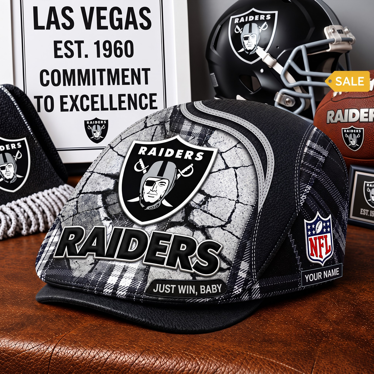 PREMIUM NFL X LVR EXCLUSIVE PERSONALIZED JEFF CAP V3 LIMITED EDITION